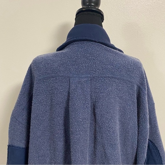 Free People Jacket Women's Size Large Oceania Blue Ruby Jacket oversized Shacket - Picture 8 of 17